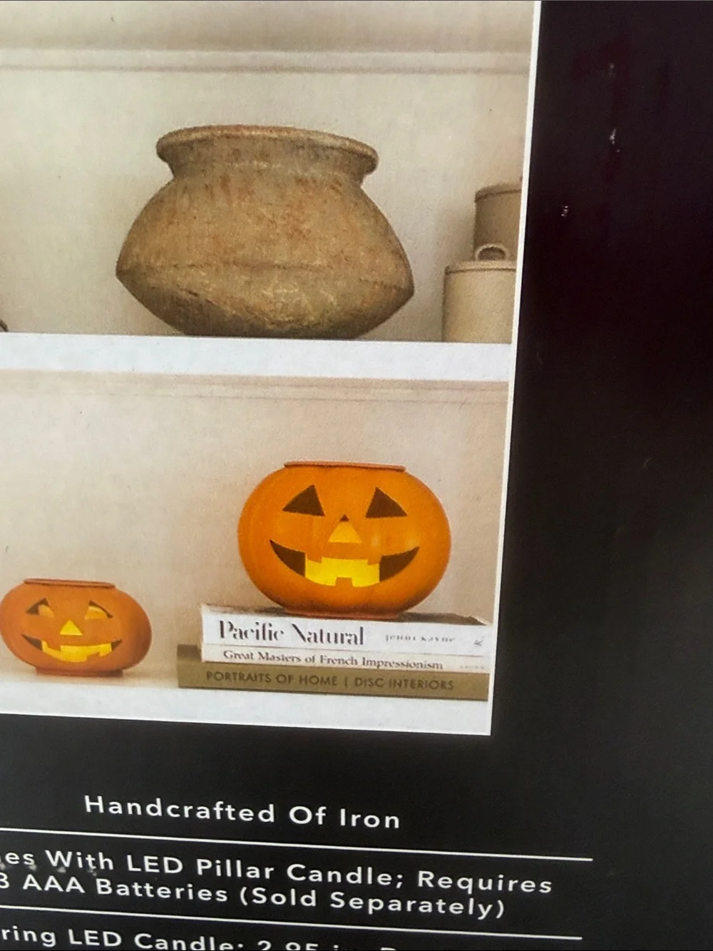 Halloween Collection LED Metal Jack-O-Lantern 2-Pack - Orange